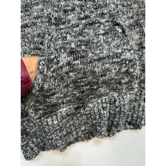 J.Crew Womens Hooded Sweater M Gray Merino Wool Blend Cozy - Picture 5 of 14